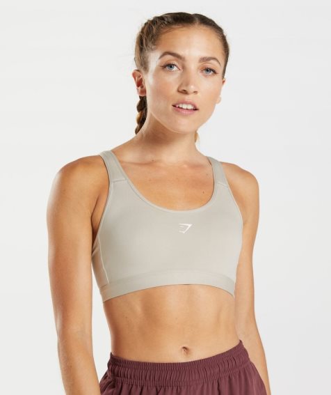 Women's Gymshark Fraction Sports Bra Light Grey | CA 5A761N